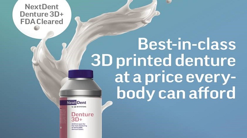 3D Systems Gets FDA 510k Clearance For NextDent Denture 3D Biomaterial