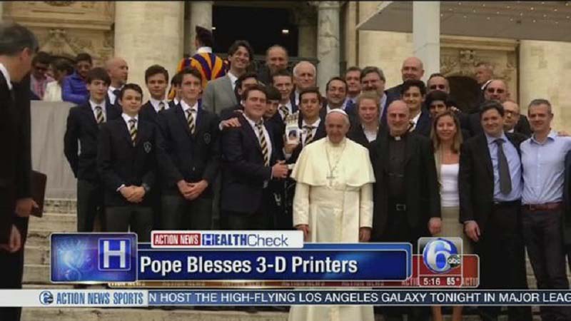 Pope blesses 3D Printing